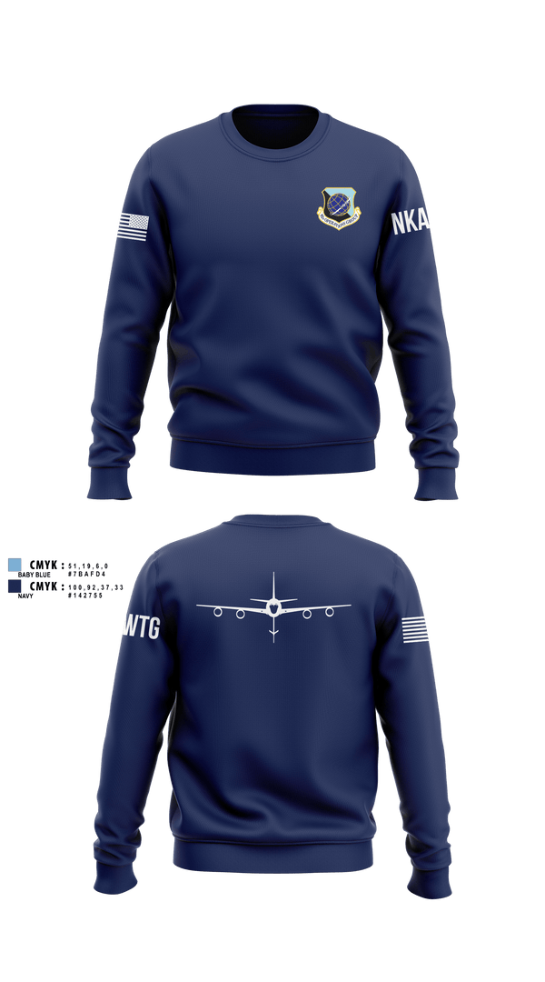 Crew Neck Sweatshirt, 92 OG, Air Force, Teamtime, Team time, sublimation, custom sports apparel, team uniforms, spirit wear, spiritwear, sports uniforms, custom shirts, team store, custom team store, fundraiser sports, apparel fundraiser
