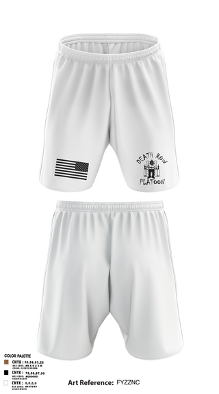 Athletic Shorts With Pockets, Death Row Platoon, Tomahawk Troop, 5/4 CAV, 2ABCT, 1ID, , Teamtime, Team time, sublimation, custom sports apparel, team uniforms, spirit wear, spiritwear, sports uniforms, custom shirts, team store, custom team store, fundraiser sports, apparel fundraiser