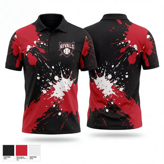 Short Sleeve Performance Polo, Rivals Baseball, Baseball, Teamtime, Team time, sublimation, custom sports apparel, team uniforms, spirit wear, spiritwear, sports uniforms, custom shirts, team store, custom team store, fundraiser sports, apparel fundraiser