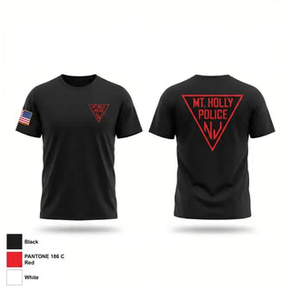 Old School Cotton Feel Shirt, Mount Holly Police, Police, Teamtime, Team time, sublimation, custom sports apparel, team uniforms, spirit wear, spiritwear, sports uniforms, custom shirts, team store, custom team store, fundraiser sports, apparel fundraiser
