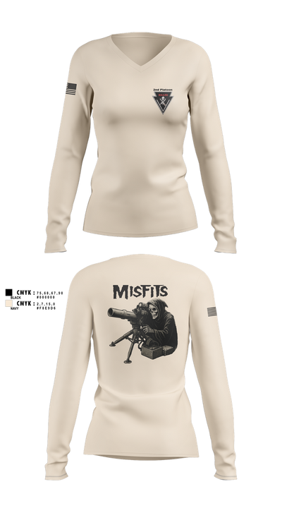 2/11 killer troop 669817 Women's Long Sleeve V-neck Shirt - 2