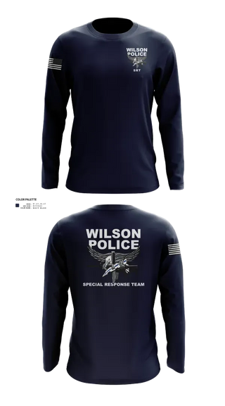 Long Sleeve Performance Shirt, Wilson Police SRT, Police, Teamtime, Team time, sublimation, custom sports apparel, team uniforms, spirit wear, spiritwear, sports uniforms, custom shirts, team store, custom team store, fundraiser sports, apparel fundraiser