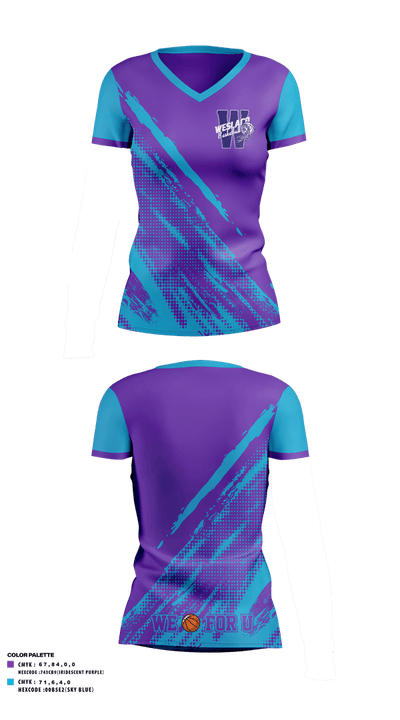 Weslaco Scorpions 41640937 Women's Short Sleeve V-neck Shirt - 2