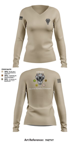 Womens Long Sleeve Vneck Shirt, Vipers, , Teamtime, Team time, sublimation, custom sports apparel, team uniforms, spirit wear, spiritwear, sports uniforms, custom shirts, team store, custom team store, fundraiser sports, apparel fundraiser