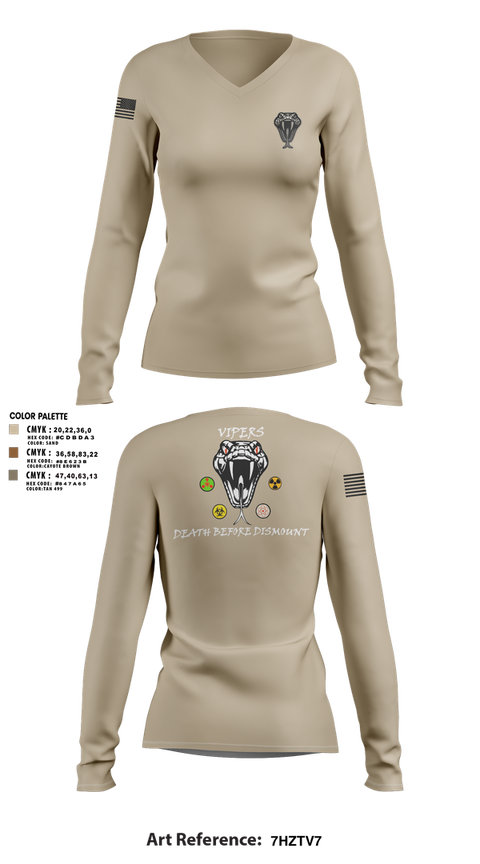 Womens Long Sleeve Vneck Shirt, Vipers, , Teamtime, Team time, sublimation, custom sports apparel, team uniforms, spirit wear, spiritwear, sports uniforms, custom shirts, team store, custom team store, fundraiser sports, apparel fundraiser