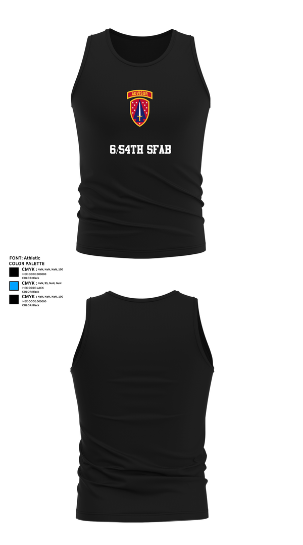 Tank Top, 6/54th SFAB, National Guard, Teamtime, Team time, sublimation, custom sports apparel, team uniforms, spirit wear, spiritwear, sports uniforms, custom shirts, team store, custom team store, fundraiser sports, apparel fundraiser