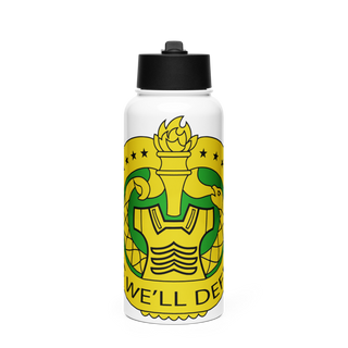 F Co 3-485th REGT Stainless Steel Water Bottle with a Straw Lid