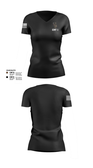 Women's Short Sleeve Vneck Shirt, CRT 1, Army, Teamtime, Team time, sublimation, custom sports apparel, team uniforms, spirit wear, spiritwear, sports uniforms, custom shirts, team store, custom team store, fundraiser sports, apparel fundraiser