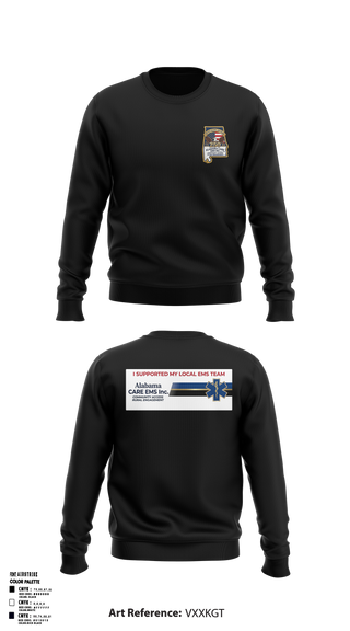 Crew Neck Sweatshirt, Alabama CARE EMS Inc., EMS/EMT, Teamtime, Team time, sublimation, custom sports apparel, team uniforms, spirit wear, spiritwear, sports uniforms, custom shirts, team store, custom team store, fundraiser sports, apparel fundraiser