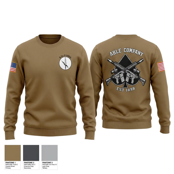 Crew Neck Sweatshirt, ABLE COMPANY, National Guard, Teamtime, Team time, sublimation, custom sports apparel, team uniforms, spirit wear, spiritwear, sports uniforms, custom shirts, team store, custom team store, fundraiser sports, apparel fundraiser