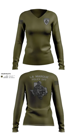 Womens Long Sleeve Vneck Shirt, LMPD SRT, Police, Teamtime, Team time, sublimation, custom sports apparel, team uniforms, spirit wear, spiritwear, sports uniforms, custom shirts, team store, custom team store, fundraiser sports, apparel fundraiser