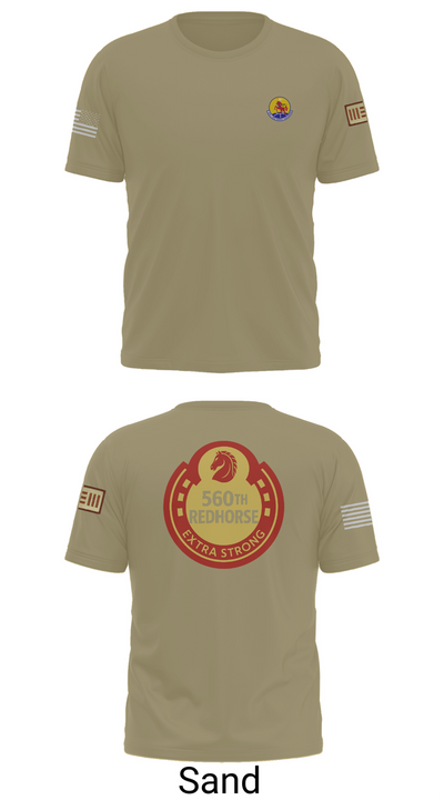 560th Redhorse Unit 43549441 Old School Cotton Feel Shirt - 90