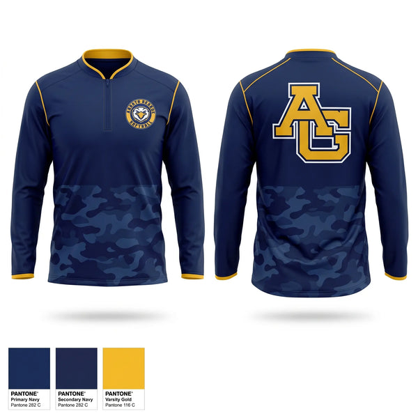 Quarter Zip Jacket, Arroyo Grande Eagles, Softball, Teamtime, Team time, sublimation, custom sports apparel, team uniforms, spirit wear, spiritwear, sports uniforms, custom shirts, team store, custom team store, fundraiser sports, apparel fundraiser