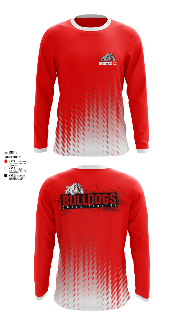 Long Sleeve Performance Shirt, Quinter XC, Cross Country, Teamtime, Team time, sublimation, custom sports apparel, team uniforms, spirit wear, spiritwear, sports uniforms, custom shirts, team store, custom team store, fundraiser sports, apparel fundraiser