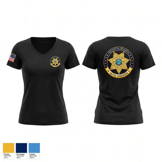 Womens Short Sleeve Vneck Shirt, DeKalb County sheriffs office, Police, Teamtime, Team time, sublimation, custom sports apparel, team uniforms, spirit wear, spiritwear, sports uniforms, custom shirts, team store, custom team store, fundraiser sports, apparel fundraiser