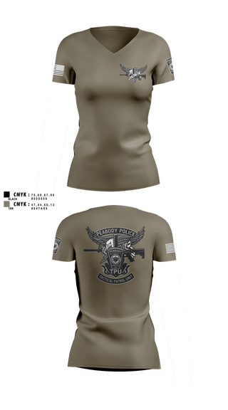 Womens Short Sleeve Vneck Shirt, Tactical Patrol Unit, Police, Teamtime, Team time, sublimation, custom sports apparel, team uniforms, spirit wear, spiritwear, sports uniforms, custom shirts, team store, custom team store, fundraiser sports, apparel fundraiser