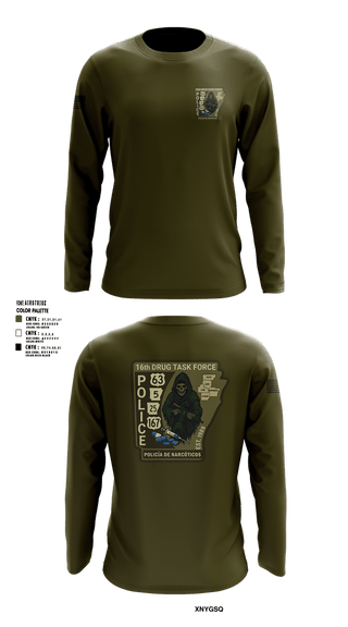 Long Sleeve Performance Shirt, 16th Drug Task Force, Police, Teamtime, Team time, sublimation, custom sports apparel, team uniforms, spirit wear, spiritwear, sports uniforms, custom shirts, team store, custom team store, fundraiser sports, apparel fundraiser
