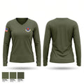 Ground Supply School 96671754 Women's Long Sleeve V-neck Shirt - 1