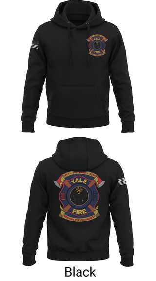 Hoodie, Yale Fire Department, Fire Department, Teamtime, Team time, sublimation, custom sports apparel, team uniforms, spirit wear, spiritwear, sports uniforms, custom shirts, team store, custom team store, fundraiser sports, apparel fundraiser