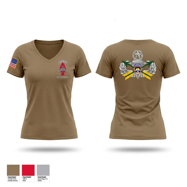 Womens Short Sleeve Vneck Shirt, ABNSOD, Army, Teamtime, Team time, sublimation, custom sports apparel, team uniforms, spirit wear, spiritwear, sports uniforms, custom shirts, team store, custom team store, fundraiser sports, apparel fundraiser