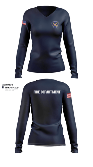 Womens Long Sleeve Vneck Shirt, Silver creek, Fire Department, Teamtime, Team time, sublimation, custom sports apparel, team uniforms, spirit wear, spiritwear, sports uniforms, custom shirts, team store, custom team store, fundraiser sports, apparel fundraiser