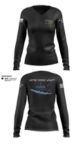 USS JEFFERSON CITY 86989980 Women's Long Sleeve V-neck Shirt - 5