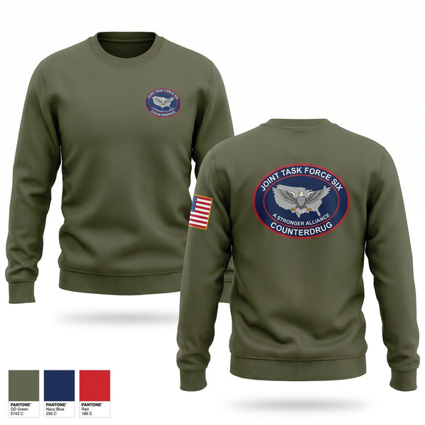 Crew Neck Sweatshirt, Joint Task Force- 6, Marines, Teamtime, Team time, sublimation, custom sports apparel, team uniforms, spirit wear, spiritwear, sports uniforms, custom shirts, team store, custom team store, fundraiser sports, apparel fundraiser