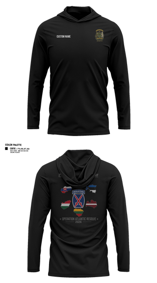 Long Sleeve Hooded Sun Shirt, 23D Military Police Company Deployment 2026, Army, Teamtime, Team time, sublimation, custom sports apparel, team uniforms, spirit wear, spiritwear, sports uniforms, custom shirts, team store, custom team store, fundraiser sports, apparel fundraiser