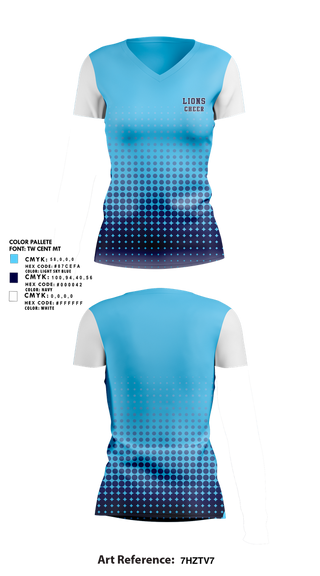 Womens Short Sleeve Vneck Shirt, Lions, Cheer, Teamtime, Team time, sublimation, custom sports apparel, team uniforms, spirit wear, spiritwear, sports uniforms, custom shirts, team store, custom team store, fundraiser sports, apparel fundraiser