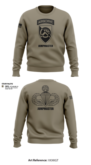 Crew Neck Sweatshirt, 360 CA BDE (Airborne), Army, Teamtime, Team time, sublimation, custom sports apparel, team uniforms, spirit wear, spiritwear, sports uniforms, custom shirts, team store, custom team store, fundraiser sports, apparel fundraiser