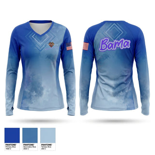 Womens Long Sleeve Vneck Shirt, Careonsite, EMS/EMT, Teamtime, Team time, sublimation, custom sports apparel, team uniforms, spirit wear, spiritwear, sports uniforms, custom shirts, team store, custom team store, fundraiser sports, apparel fundraiser