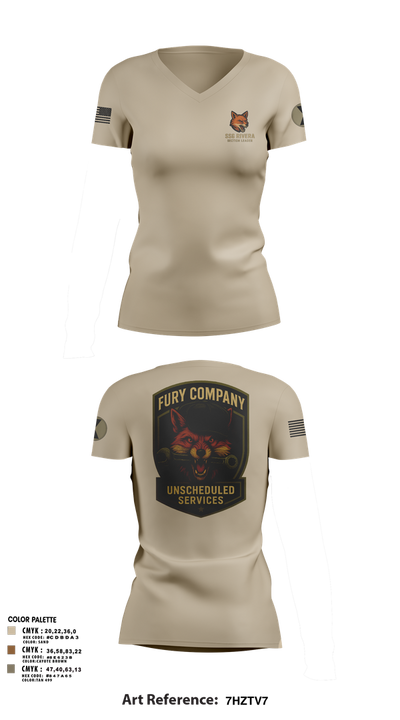 Unscheduled Service 19126504 Women's Short Sleeve V-neck Shirt - 1