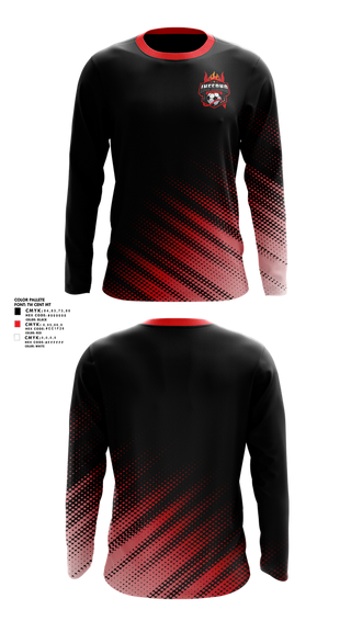 Long Sleeve Performance Shirt, Coventry Inferno, Men's Soccer, Teamtime, Team time, sublimation, custom sports apparel, team uniforms, spirit wear, spiritwear, sports uniforms, custom shirts, team store, custom team store, fundraiser sports, apparel fundraiser