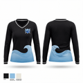The Tsunamis 40979007 Women's Long Sleeve V-neck Shirt - 1