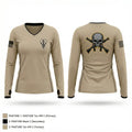 C CO 1-222 AVN REGT 25845315 Women's Long Sleeve V-neck Shirt - 1