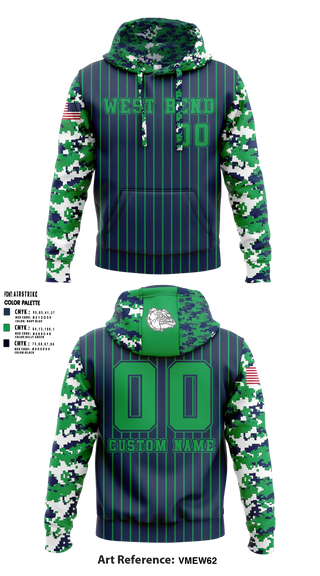 Hoodie, West Bend 9U Bulldogs, Baseball, Teamtime, Team time, sublimation, custom sports apparel, team uniforms, spirit wear, spiritwear, sports uniforms, custom shirts, team store, custom team store, fundraiser sports, apparel fundraiser