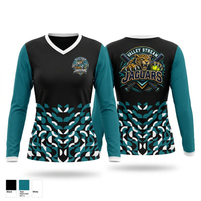 JAGUARS Women's Long Sleeve V-neck Shirt - 1