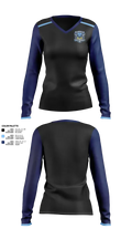 Clarksville Lady Panters 58044554 Women's Long Sleeve V-neck Shirt - 2