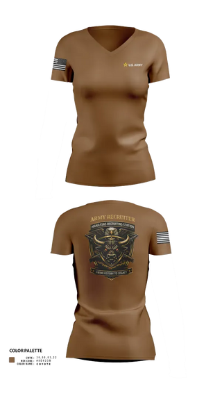 Womens Short Sleeve Vneck Shirt, Recruiter, Army, Teamtime, Team time, sublimation, custom sports apparel, team uniforms, spirit wear, spiritwear, sports uniforms, custom shirts, team store, custom team store, fundraiser sports, apparel fundraiser