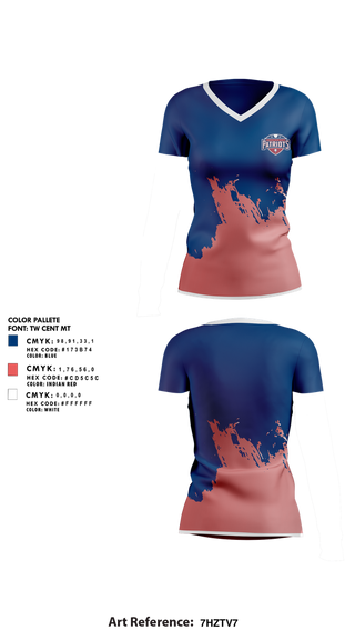 Womens Short Sleeve Vneck Shirt, BP Patriots Golf, Golf, Teamtime, Team time, sublimation, custom sports apparel, team uniforms, spirit wear, spiritwear, sports uniforms, custom shirts, team store, custom team store, fundraiser sports, apparel fundraiser