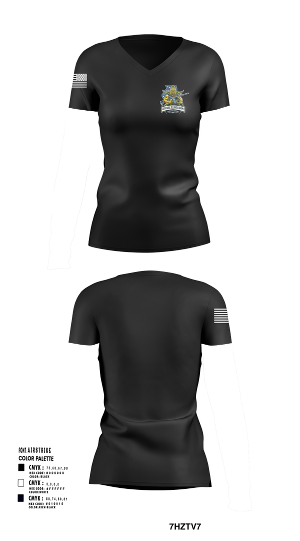 Womens Short Sleeve Vneck Shirt, Central Illinois Army Recruiting Company, , Teamtime, Team time, sublimation, custom sports apparel, team uniforms, spirit wear, spiritwear, sports uniforms, custom shirts, team store, custom team store, fundraiser sports, apparel fundraiser