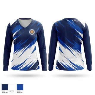 Womens Long Sleeve Vneck Shirt, Florida’s Sports Coast Post Grad Basketball Academy, Men's Basketball, Teamtime, Team time, sublimation, custom sports apparel, team uniforms, spirit wear, spiritwear, sports uniforms, custom shirts, team store, custom team store, fundraiser sports, apparel fundraiser