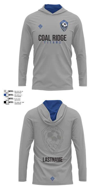 Coal Ridge HS Boys Soccer Long Sleeve hooded sunshirt - 8