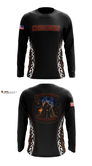 Long Sleeve Performance Shirt, CRUSADERS, Army, Teamtime, Team time, sublimation, custom sports apparel, team uniforms, spirit wear, spiritwear, sports uniforms, custom shirts, team store, custom team store, fundraiser sports, apparel fundraiser