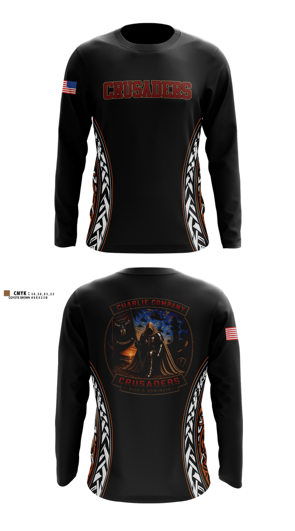 Long Sleeve Performance Shirt, CRUSADERS, Army, Teamtime, Team time, sublimation, custom sports apparel, team uniforms, spirit wear, spiritwear, sports uniforms, custom shirts, team store, custom team store, fundraiser sports, apparel fundraiser