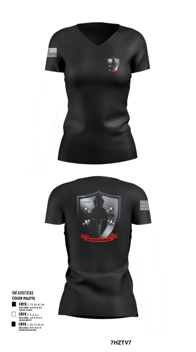 E/1-79 FA 20170635 Women's Short Sleeve V-neck Shirt - 101