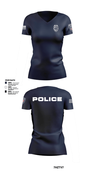 Womens Short Sleeve Vneck Shirt, Davenport Police Department, Police, Teamtime, Team time, sublimation, custom sports apparel, team uniforms, spirit wear, spiritwear, sports uniforms, custom shirts, team store, custom team store, fundraiser sports, apparel fundraiser