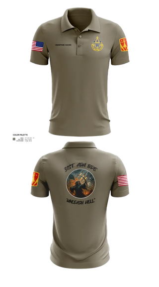 Short Sleeve Performance Polo, HHB, 31st ADA BDE, , Teamtime, Team time, sublimation, custom sports apparel, team uniforms, spirit wear, spiritwear, sports uniforms, custom shirts, team store, custom team store, fundraiser sports, apparel fundraiser