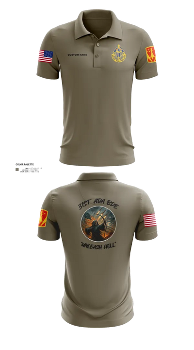 HHB, 31st ADA BDE 93964777 Short Sleeve Performance Polo - 42