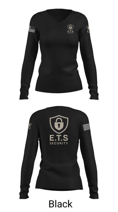 ETS 42970473 Women's Long Sleeve V-neck Shirt - 35